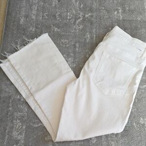 MOTHER The Insider Crop Step Frey Jean In Cream 31